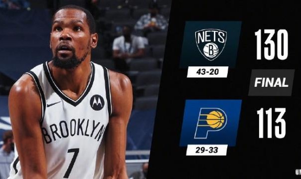 高效杜兰特轻松轰下42分 化身组织前锋助飞篮网